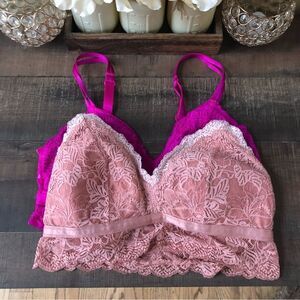 Auden Pink and Purple Lace Bras